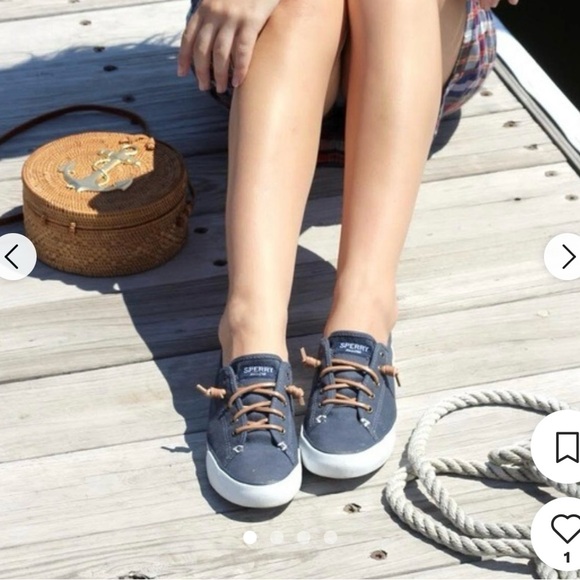 Sperry Women’s Denim Blue Boat Shoes - Picture 2 of 7